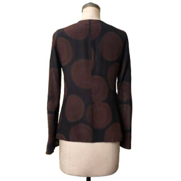 Vintage Alberta Ferretti 100% silk tunic top with collar bow, made in Italy, 8 - Picture 3 of 14